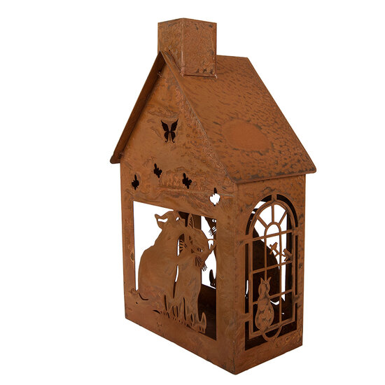 Clayre &amp; Eef | Decoratie Huis Bruin 17x10x28 cm | 6Y6084