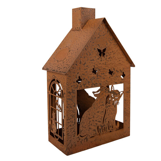 Clayre &amp; Eef | Decoratie Huis Bruin 17x10x28 cm | 6Y6084
