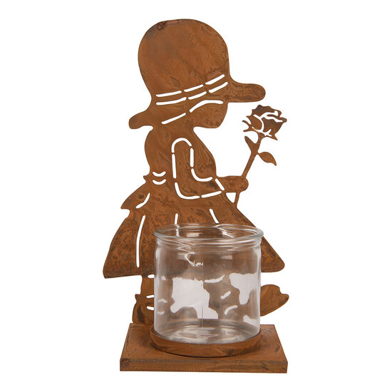 Clayre &amp; Eef | Theelichthouder Bruin 18x13x31 cm | 6Y6097