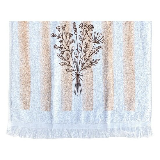 Clayre &amp; Eef | Gastendoekje Wit Beige 40x66 cm | CT042