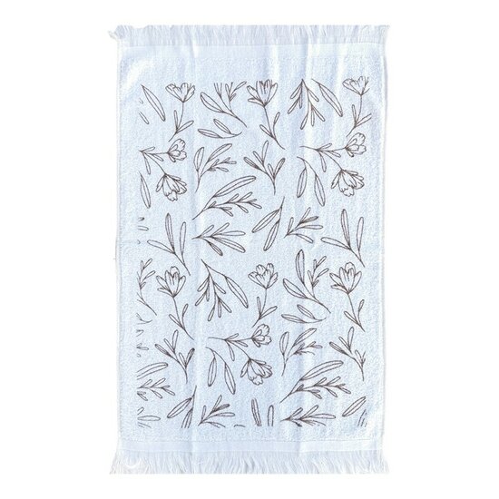Clayre &amp; Eef | Gastendoekje Wit Groen 40x66 cm | CT043
