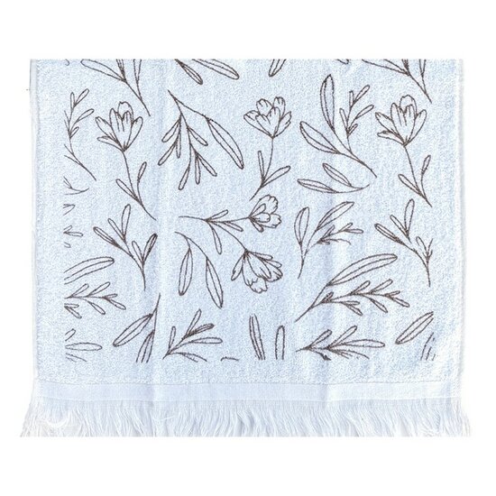 Clayre &amp; Eef | Gastendoekje Wit Groen 40x66 cm | CT043