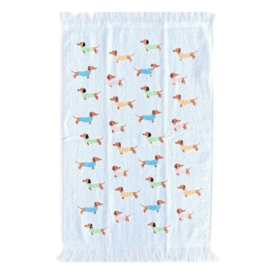 Clayre &amp; Eef | Gastendoekje Wit Roze 40x66 cm | CTPAP