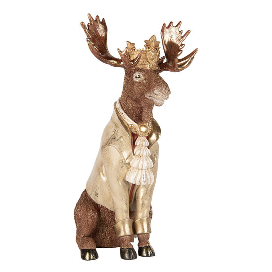 Clayre &amp; Eef | Decoratie Rendier Bruin Beige 36x40x63 cm | 5PR0205