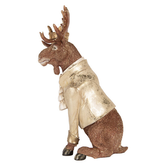 Clayre &amp; Eef | Decoratie Rendier Bruin Beige 36x40x63 cm | 5PR0205