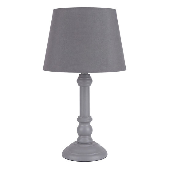Clayre &amp; Eef | Tafellamp Grijs 20x20x42 cm E27/max 1x40W | 6LMC0116