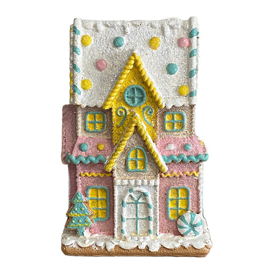 Clayre &amp; Eef | Decoratie Huis Roze Wit 13x6x22 cm | 6PR6426