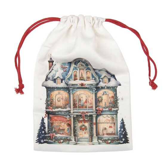 Clayre &amp; Eef | Cadeauzakje Wit Synthetisch 13x1x20 cm| 66479