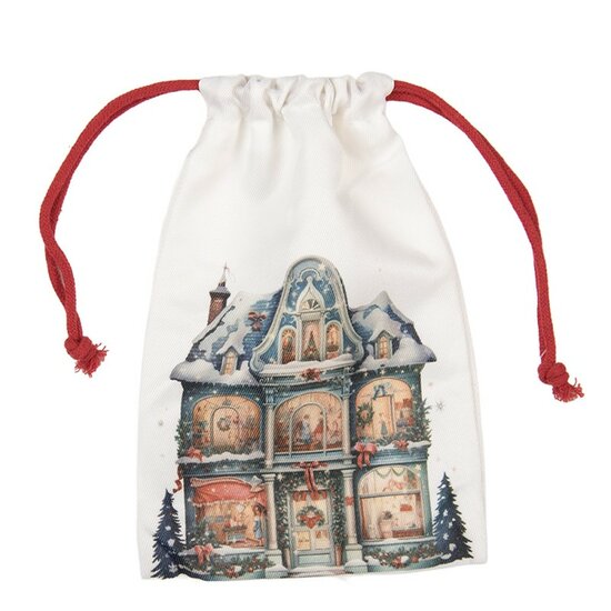 Clayre &amp; Eef | Cadeauzakje Wit Synthetisch 11x1x16 cm| 66475
