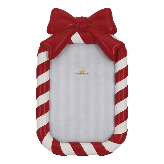 Clayre &amp; Eef | Fotolijst Rood Wit 13x2x21 cm / 10x15 cm | 2F1436