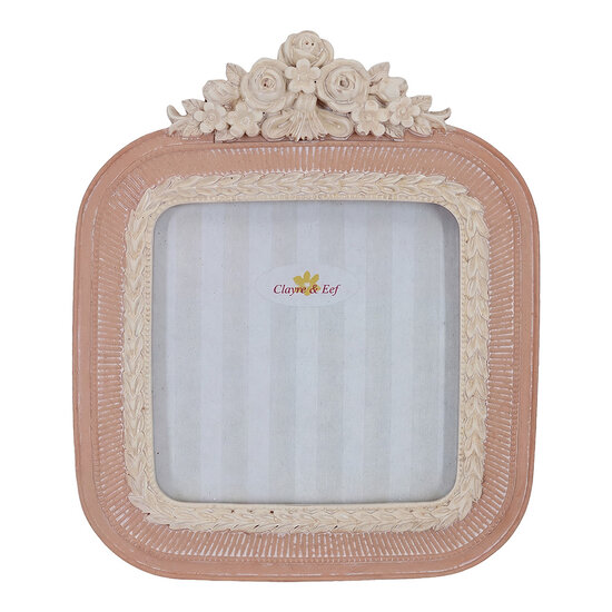 Clayre &amp; Eef | Fotolijst Roze 10x1x13 cm / 8x8 cm | 2F1438