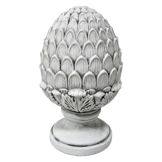 Clayre &amp; Eef | Decoratie Ornament Grijs &oslash; 16x26 cm | 6TE0590