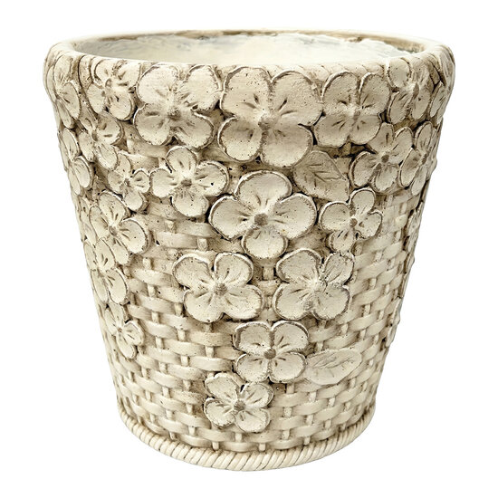 Clayre &amp; Eef | Bloempot Beige &oslash; 17x17 cm | 6TE0596