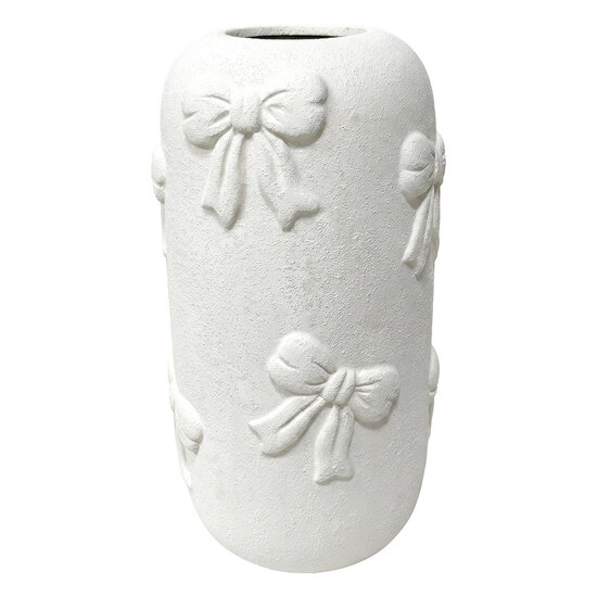 Clayre &amp; Eef | Decoratie Vaas Wit &oslash; 16x30 cm | 6TE0599