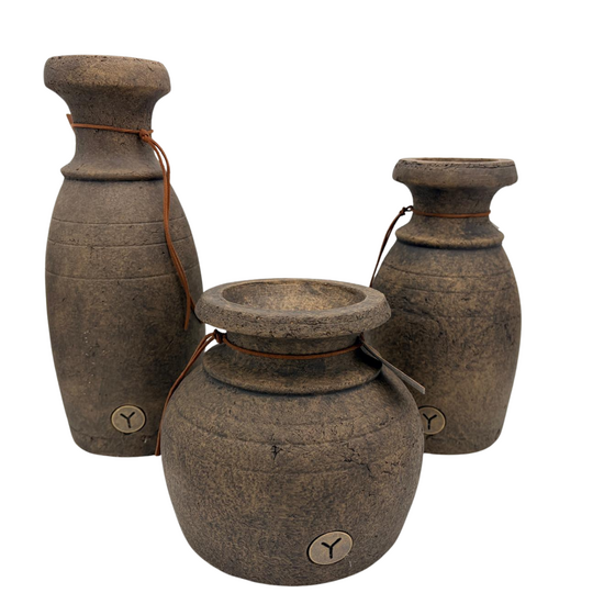Brynxz Set van 3 Flessen met Lijnen en Touw - Majestic Brown