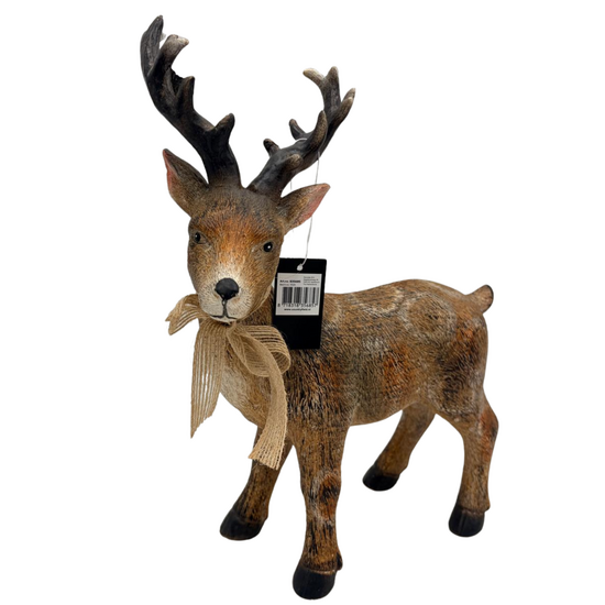 Countryfield Decoratie Beeld Hert bruin 32,5 x 25 x 11 cm| Polyresin