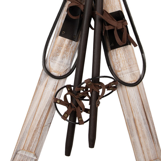 Clayre &amp; Eef | Decoratie ski's (set 2) Bruin Beige 16x9x92 cm | 5H0755