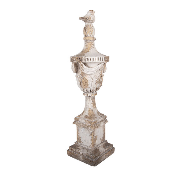 Clayre &amp; Eef | Decoratie Ornament Wit Beige 19x16x61 cm | 5MG0130