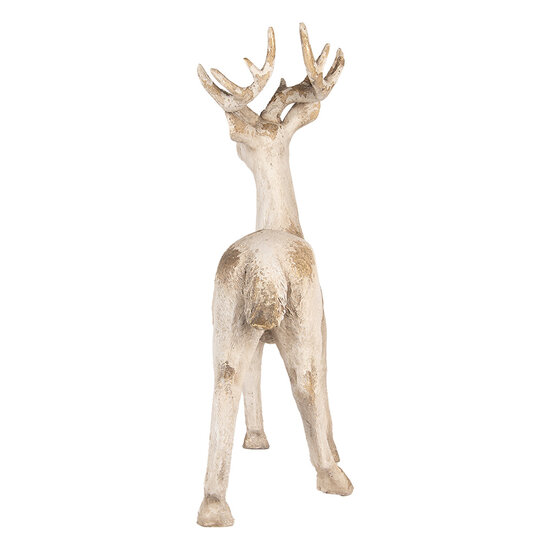 Clayre &amp; Eef | Decoratie Hert Wit Beige 57x26x74 cm | 5MG0136