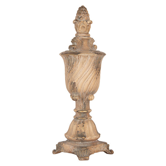 Clayre &amp; Eef | Decoratie Ornament Beige Bruin &oslash; 17x51 cm | 5MG0137