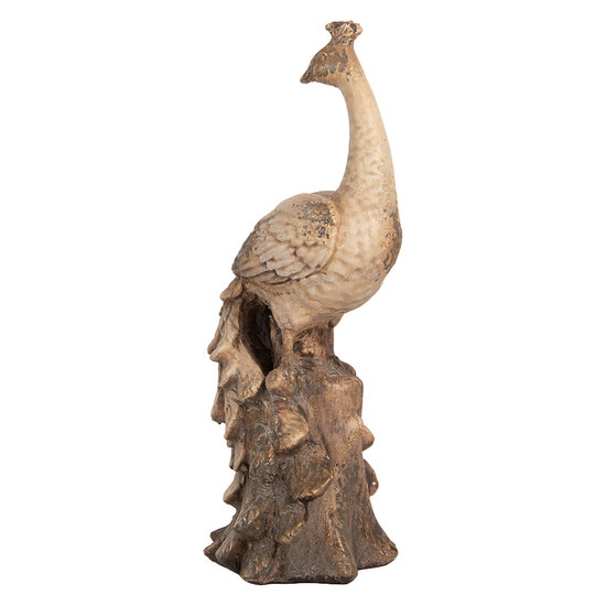 Clayre &amp; Eef | Decoratie Pauw Beige Bruin 19x17x47 cm | 5MG0140