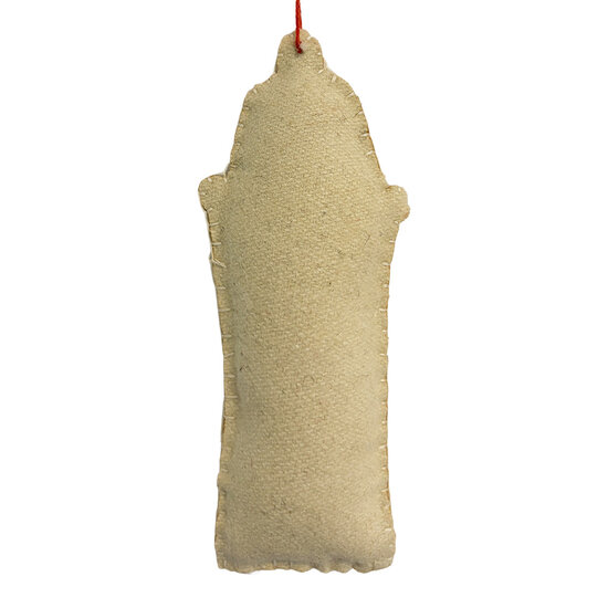 Clayre &amp; Eef | Decoratie hanger Huisje vilt Wit Beige 5x2x15 cm | 66525