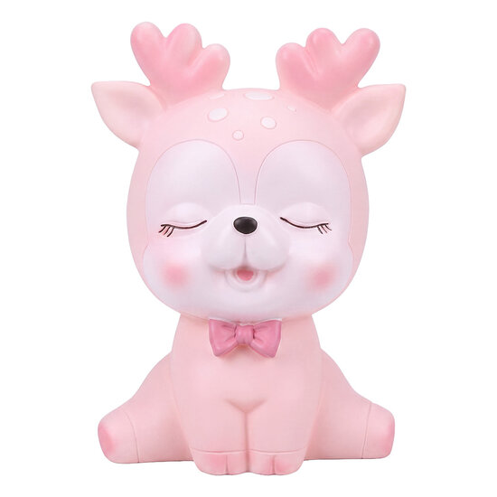 Clayre &amp; Eef | Spaarpot Wit Roze 15x8x18 cm | 66827