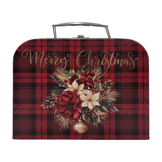 Clayre &amp; Eef | Decoratie koffer Set van 3 Rood 30x21x9/25x18x9/20x16x8 cm | 67048