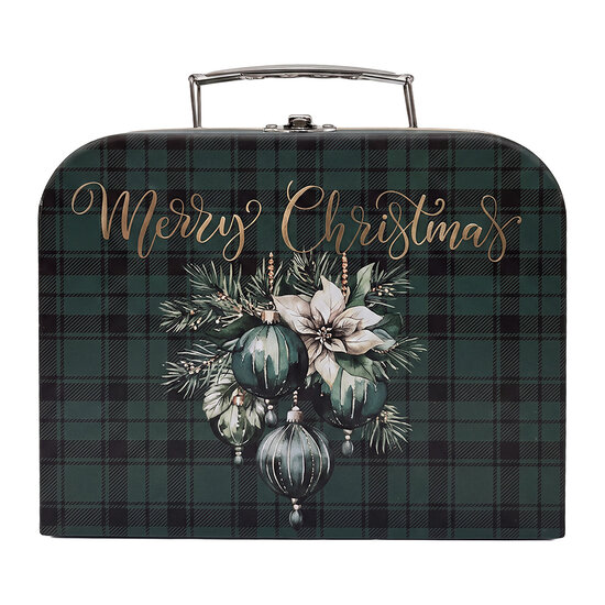 Clayre &amp; Eef | Decoratie koffer Set van 3 Groen 30x21x9/25x18x9/20x16x8 cm | 67049
