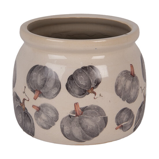 Clayre &amp; Eef | Bloempot Binnen Beige Grijs &oslash; 12x10 cm | 6CECSP0001S