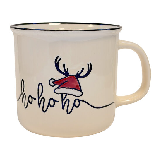 Clayre &amp; Eef | Mok Wit Blauw | 6CEMU0234