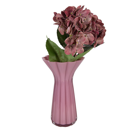 Clayre &amp; Eef | Vazen Glas Roze &oslash; 14x23 cm | 6GL5511