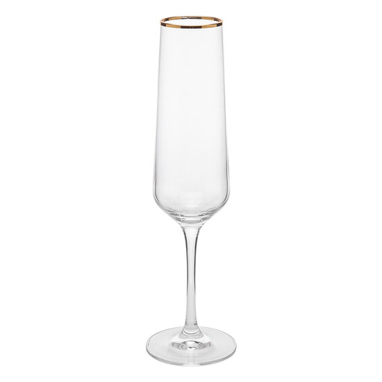 Clayre &amp; Eef | Champagneglas Transparant &oslash; 4x25 cm / 150 ml | 6GL5536
