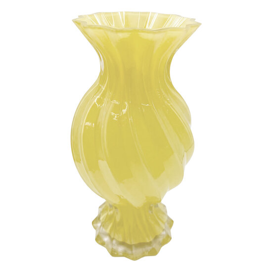Clayre &amp; Eef | Vazen Glas Geel 10x12x22 cm | 6GL5553Y