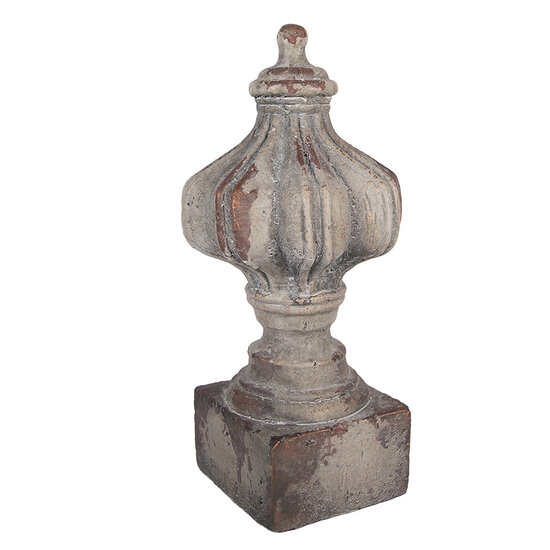 Clayre &amp; Eef | Decoratie Ornament Grijs Bruin &oslash; 18x39 cm | 6MG0189