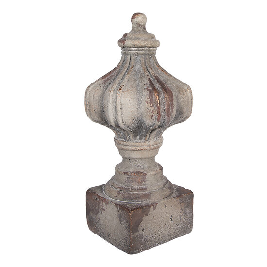 Clayre &amp; Eef | Decoratie Ornament Grijs Bruin &oslash; 18x39 cm | 6MG0189