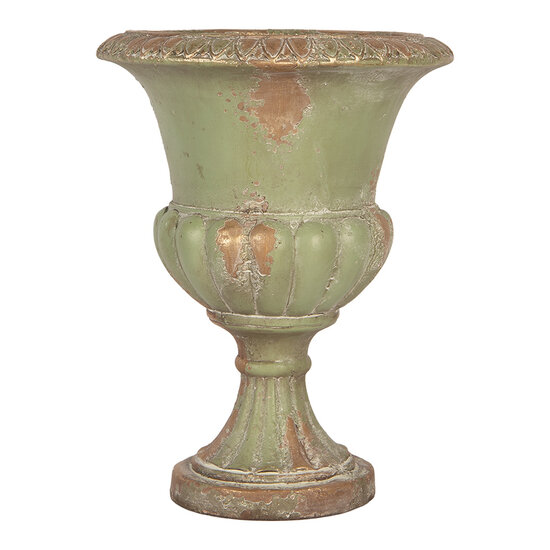 Clayre &amp; Eef | Bloempot Binnen Groen Bruin &oslash; 26x34 cm | 6MG0192