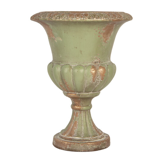 Clayre &amp; Eef | Bloempot Binnen Groen Bruin &oslash; 26x34 cm | 6MG0192