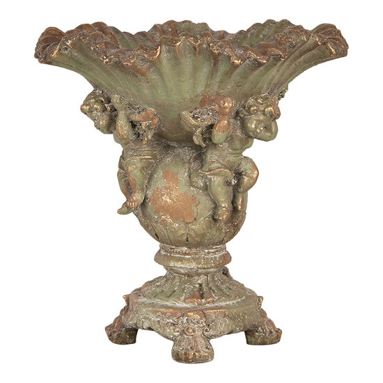 Clayre &amp; Eef | Decoratie Ornament Groen Bruin 34x34x35 cm | 6MG0194