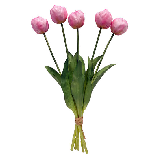 Clayre &amp; Eef | Kunstbloem bos Roze Groen 42 cm | 6PL0434