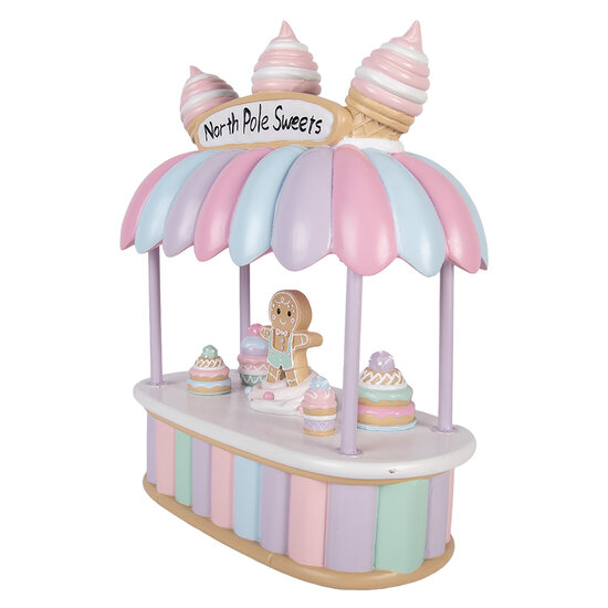 Clayre &amp; Eef | Decoratie ijskraam Roze Blauw 32x18x39 cm | 6PR6250