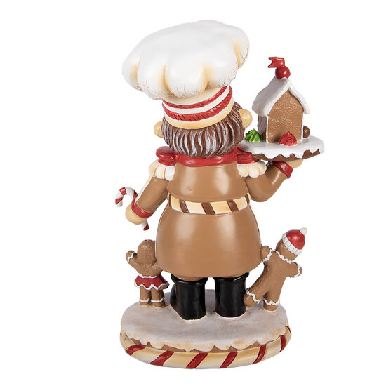 Clayre &amp; Eef | Decoratie kok Bruin Wit 18x13x27 cm | 6PR6251