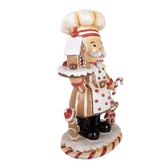 Clayre &amp; Eef | Decoratie kok Bruin Wit 18x13x27 cm | 6PR6251