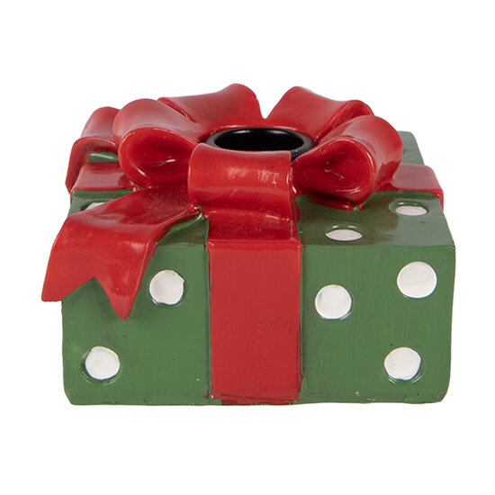 Clayre &amp; Eef | Kandelaar Groen Rood 10x10x6 cm | 6PR6387