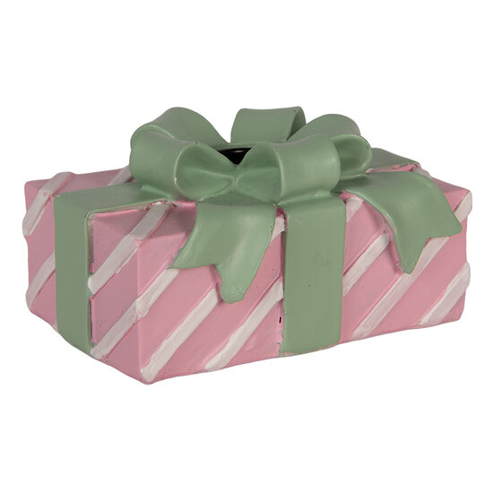 Clayre &amp; Eef | Kandelaar Roze Groen 12x8x7 cm | 6PR6390