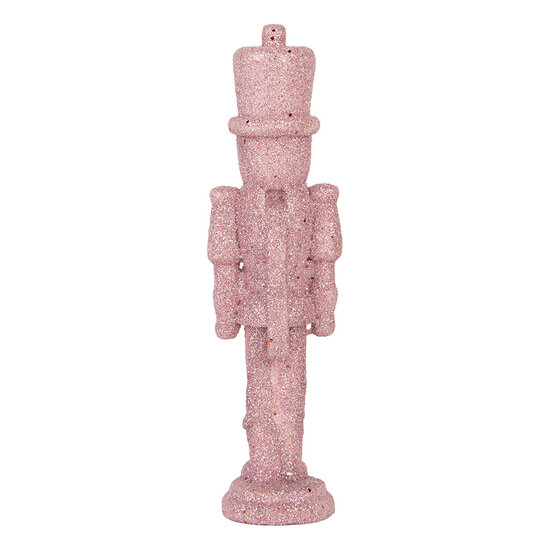 Clayre &amp; Eef | Kerstdecoratie Notenkraker Roze 5x4x18 cm | 6PR6399