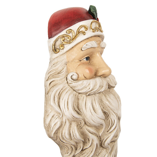 Clayre &amp; Eef | Wanddecoratie Kerstman Beige Rood 22x6x34 cm | 6PR6451