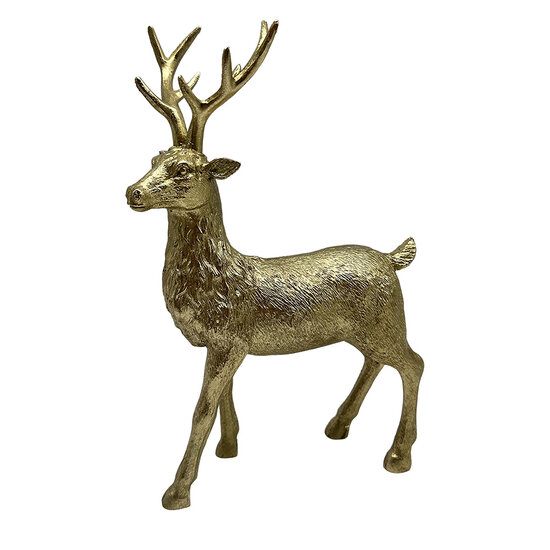 Clayre &amp; Eef | Decoratie Hert Goudkleurig 14x9x20 cm | 6PR6557