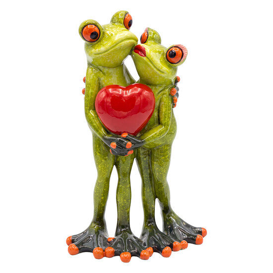 Clayre &amp; Eef | Decoratie Kikkers Groen Rood 10x16 cm | 6PR6662