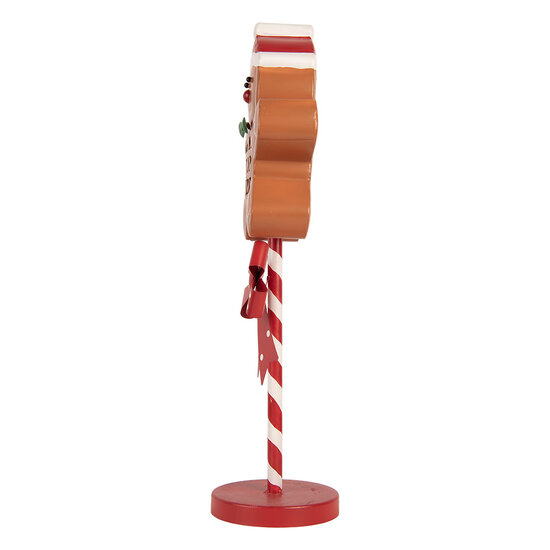 Clayre &amp; Eef | Decoratie peperkoekpop Bruin Rood 17x14x53 cm | 6Y6044